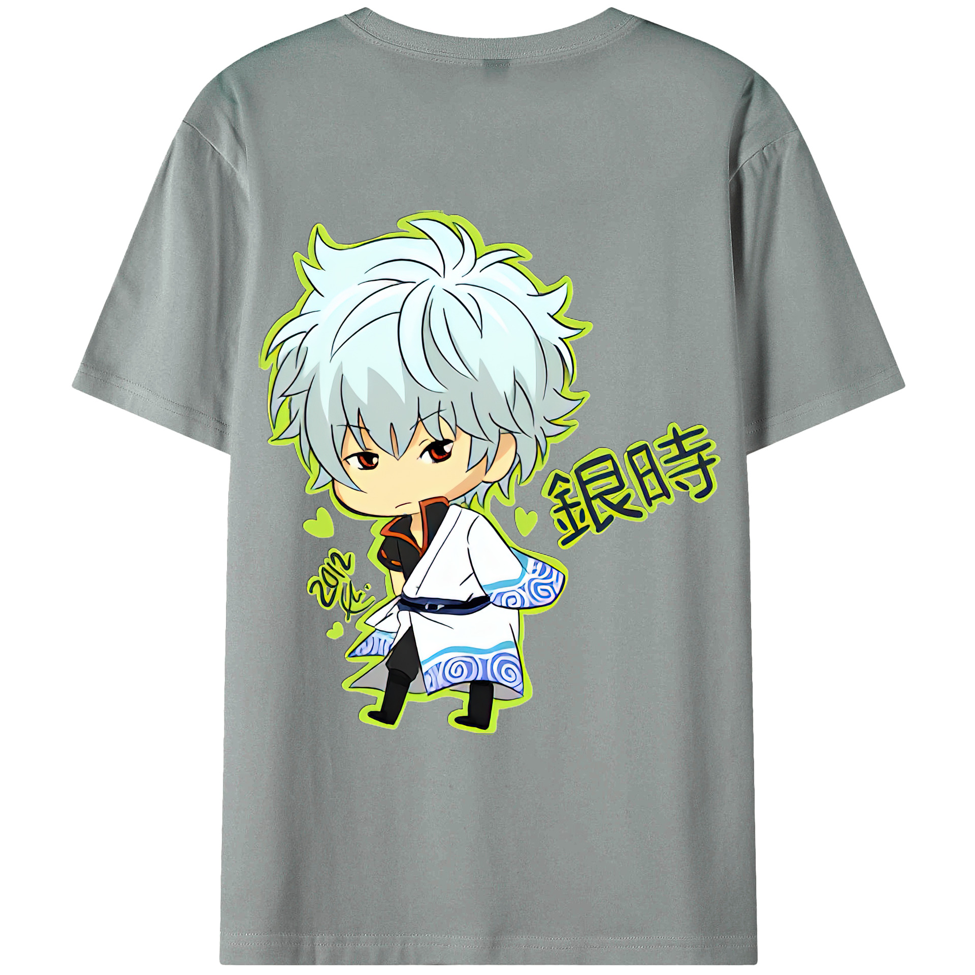 （画像用） ぎんたま 坂田銀時（さかたぎんとき） 神楽 志村新八（しむら しんぱち） GINTAMA Sakata Gintoki Kagura Shimura Shinpachi 綿100％ メンズ半袖Tシャツ（バックプリント） 通気性